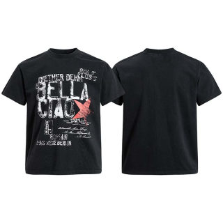 Letter Mottled Print Short Sleeve T-Shirt | American Retro 5