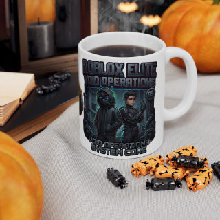Neon Skull Pumpkin Mug | Cyberpunk Halloween Ceramic Mug 13