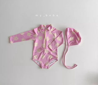 Floral one-piece swimsuit (long-sleeve) 6