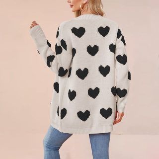 Love Knit Cardigan | V-Neck Button Mid-Length Jacket for Women 3