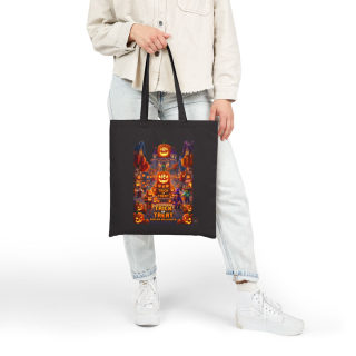 Halloween Pumpkin Patch Trick or Treat Tote | Haunted Town Jack-o'-Lanterns 20