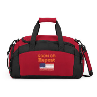 Grow or Repeat American Flag Gym Bag | Patriotic Cross-Stitch Design 16