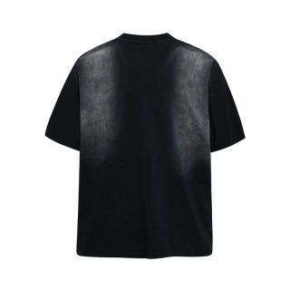 Spray Paint Distressed Embroidery T-Shirt 3