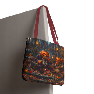 Jack-o'-Lantern Candy Haul Tote Bag | Halloween Pumpkin Scene 79