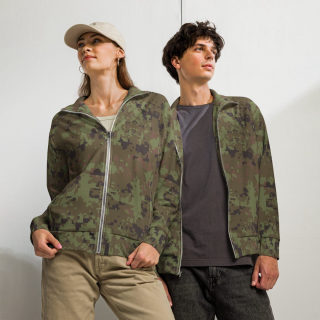Unisex Track jacket,  digital green camo 8