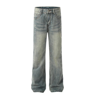 Vintage Washed Gradient Denim Pants