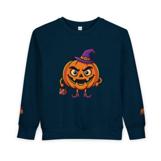 Jack-o'-Lantern Witch Pumpkin Toddler Sweatshirt 7
