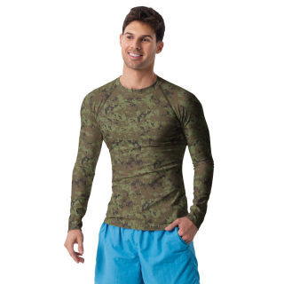 Men's Rash Guard "Green Digital Camo" 11