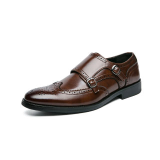 Men's Buckle Leather Dress Shoes | Formal Height-Increasing Shoes 5