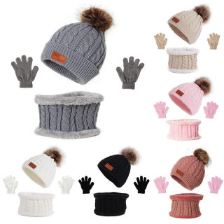 Kids' Autumn/Winter Knit Hat, Gloves & Scarf Set | Single Ball Acrylic 2