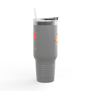 Super Mom comic burst insulated travel mug 5