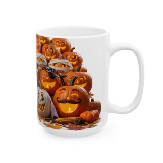 Jack-O'-Lantern Pattern Mug | Halloween Pumpkin Coffee Cup 8