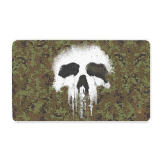 Skull Stencil Camo Doormat
