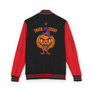 Trick or Treat Jack-o'-Lantern Letterman Jacket | Halloween Varsity Jacket 24