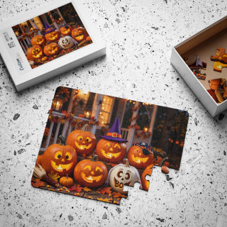 Jack-o'-Lantern Pumpkin Pile Kids Puzzle