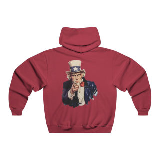 Uncle Sam Pointing Hooded Sweatshirt | Patriotic American Flag Graphic 16