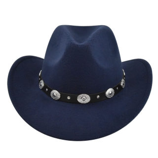 Classic Vintage Cowboy Jazz Hat | Faux Fur Felt Top Hat
