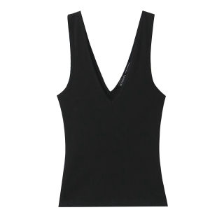Elegant V-Neck Ribbed Sleeveless Top | Women's 3