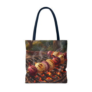 Grilled Vegetable Kabob Tote Bag | BBQ Skewers, Summer Cookout Market Tote 30