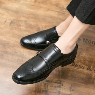 Men's Buckle Leather Dress Shoes | Formal Height-Increasing Shoes 2