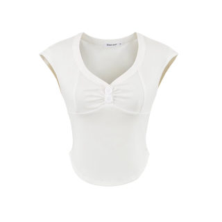 Large Collar Slim Fit Short Sleeve T-Shirt 4