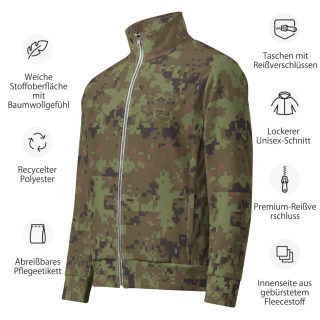 Unisex Track jacket,  digital green camo 11