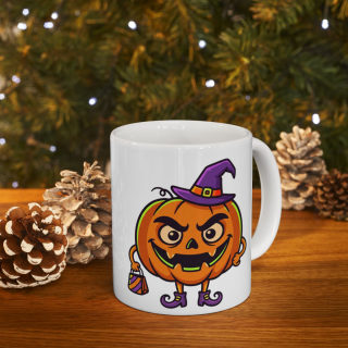 Trick or Treat Pumpkin Candy Mug | Halloween Ceramic Coffee Cup 15