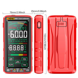 ANENG 683 Touchscreen Digital Multimeter, Rechargeable 2