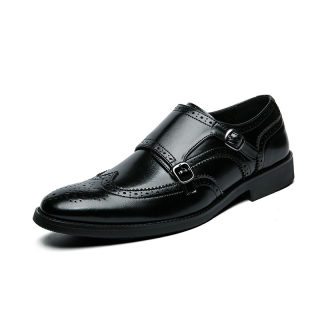 Men's Buckle Leather Dress Shoes | Formal Height-Increasing Shoes 6