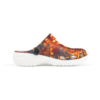 Trick or Treat Pumpkin Pattern Kid's Clogs 11