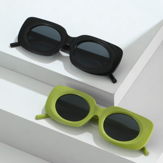 Square-Frame Macaron-Tone Sunglasses