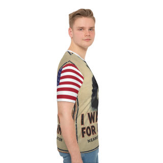 Uncle Sam I Want You vintage poster T-shirt | American flag sleeve shirt 6
