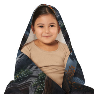 Victorian Pumpkin Princess Youth Hooded Towel | Halloween Castle Jack-o'-Lanterns 8
