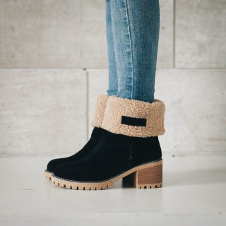 Women's Warm Flock-Lined Martin-Style Snow Boots 6