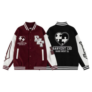 High Street Plush Puzzle Letter Embroidered Jacket 5