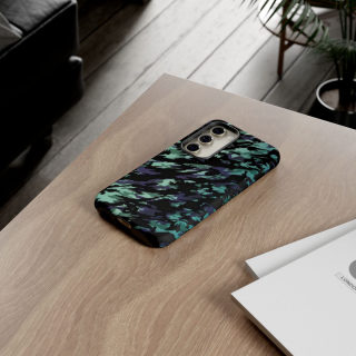 Teal Black Abstract Camo Phone Case 171