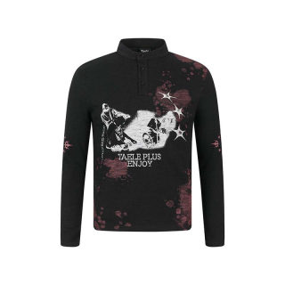 Character Letter Print Long Sleeve Shirt | American Vintage 3