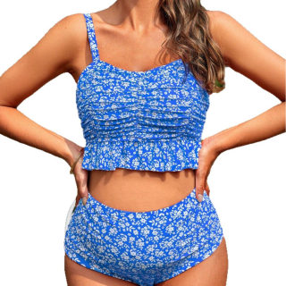 Maternity Floral bikini set (ruffled) 5