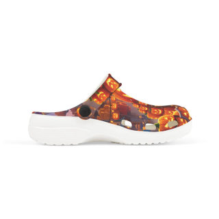 Trick or Treat Pumpkin Pattern Kid's Clogs 5