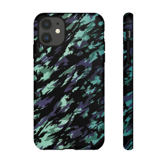 Teal Black Abstract Camo Phone Case 11