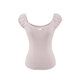 Butterfly Lace Knit T-Back Vest | Off-Shoulder Cropped Babydoll Top 5