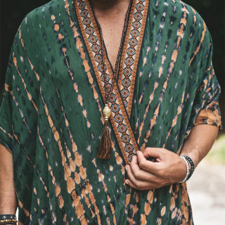 Printed Beach Sun Protection Shirt for Men | Cape Coat Summer Outdoor 4