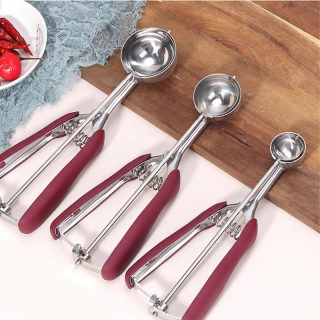 304 Stainless Steel Ice Cream & Fruit Scoop | Dessert Scoop 3