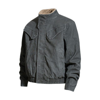 Street Style Deconstructed Motorcycle Jacket | Men's Workwear Coat 2