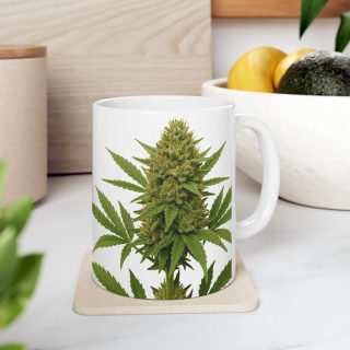 Cannabis Leaf Pattern Mug | Ceramic Coffee Cup 14