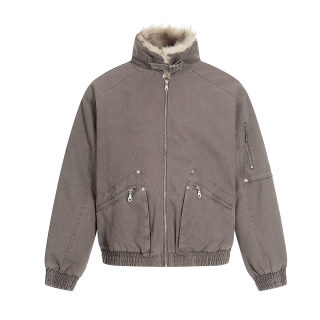 Retro Workwear-Style Padded Jacket