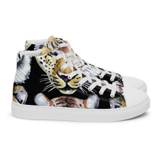 Men's High-Top Canvas Shoes "Lion Print" 19
