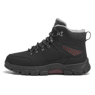Winter Warm Fleece-Lined High-Top Hiking Snow Boots for Men