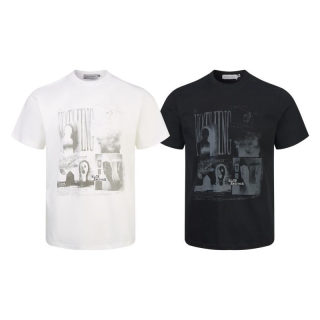 Distressed Dark Style Portrait Letter Print Casual T-Shirt 5