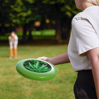 Cannabis leaf Wham-O frisbee 8
